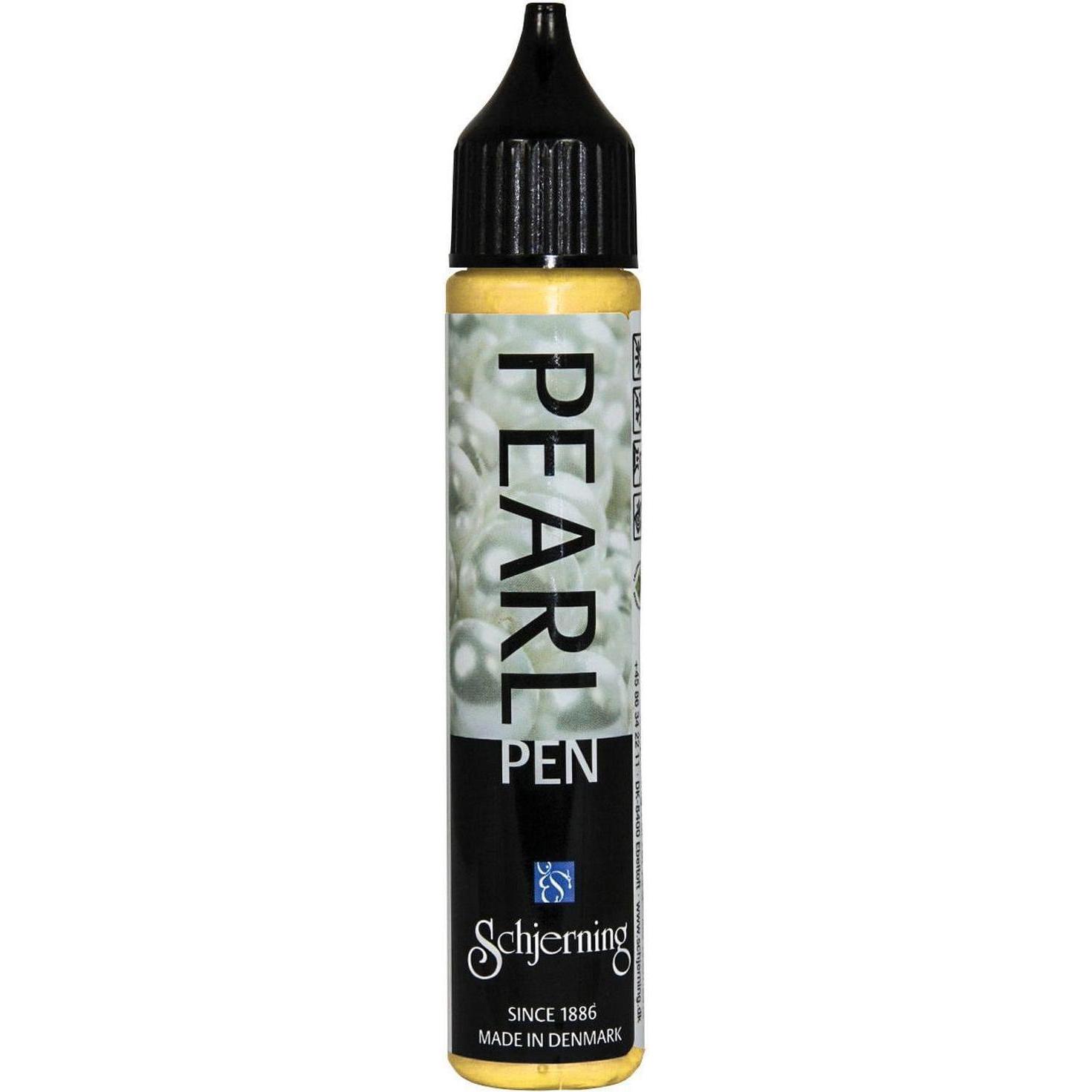 Schjerning, Künstlerfarbe + Bastelfarbe, Pearl Pen gelb 28ml (Gelb, 28 ml)