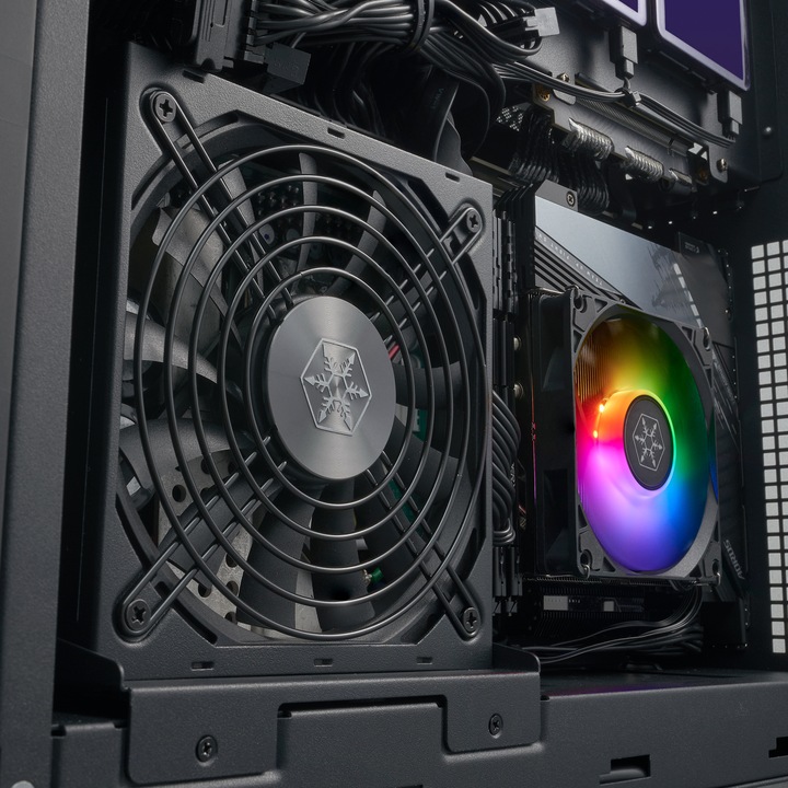 Productafbeelding Silverstone SST-ML12B Milo Slim HTPC Slank & compact Mini-ITX Computerbehuizing (Mini-ITX)