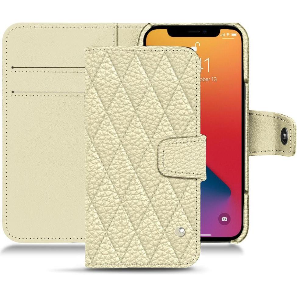 Thumbnail - Noreve Lederschutzhülle Wallet (Apple iPhone 13 Pro), Smartphone Hülle, Weiss