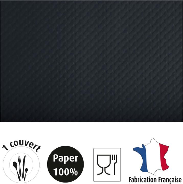 Produktbild PROnappe Einweg-Tischset, 400 x 300 mm, schwarz (40 x 30 cm)