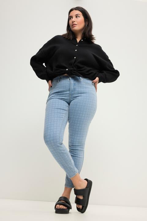 Produktbild Studio Untold Skinny Jeans, 5-Pocket, Alloverprint (56)