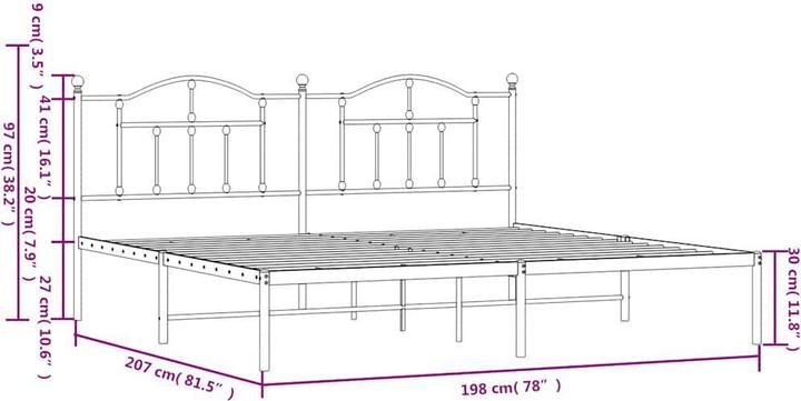 Image du produit vidaXL Bettgestell (193 x 203 cm)