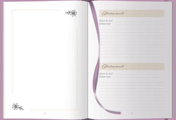 Produktbild Glcksmomente Flieder (A5, Harter Einband)