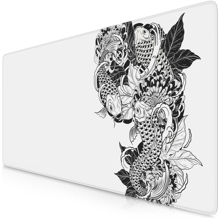 Produktbild Titanwolf Gaming Mauspad, 900 x 400mm XXL Speed Gaming Mausmatte, Mousepad Extragrosse Fläche, Koi Tattoo 3 (XXL)