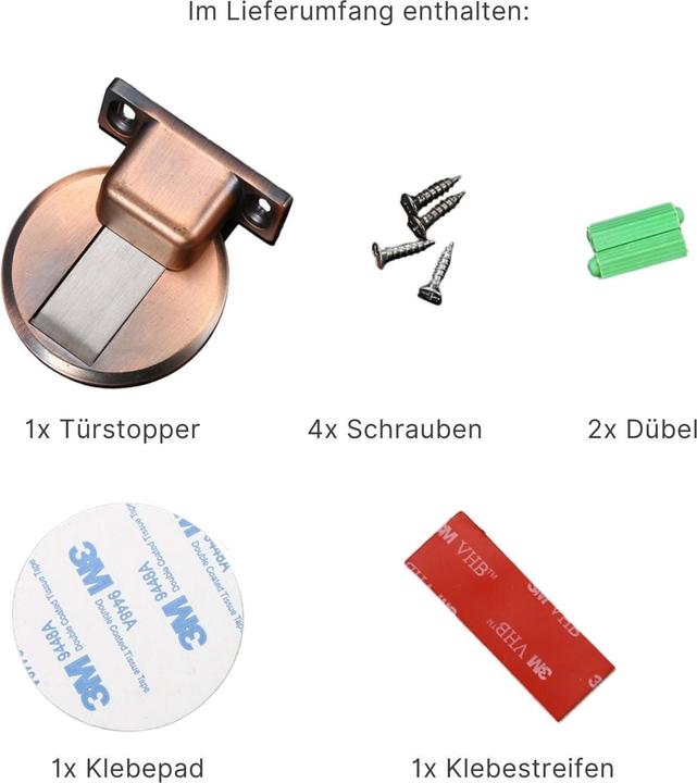 Image du produit Hermex Magnetischer Türstopper Türdämpfer Türschnäpper Türpuffer Türkeil (1 pièce(s))