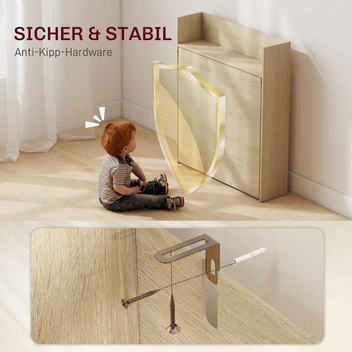 Produktbild Homcom Esstisch MDF, Stahl Eiche