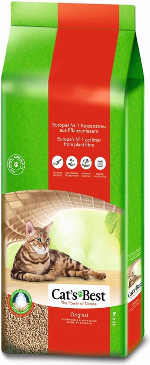 Actual product image Cat's Best Eco Plus Cat Litter (Clumping, Biodegradable, Fast absorbing, 17.20 kg)