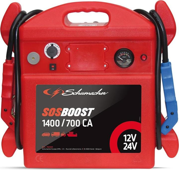Schumacher Starthilfe Booster SOS 12/24V 1400/700CA (3720 A)