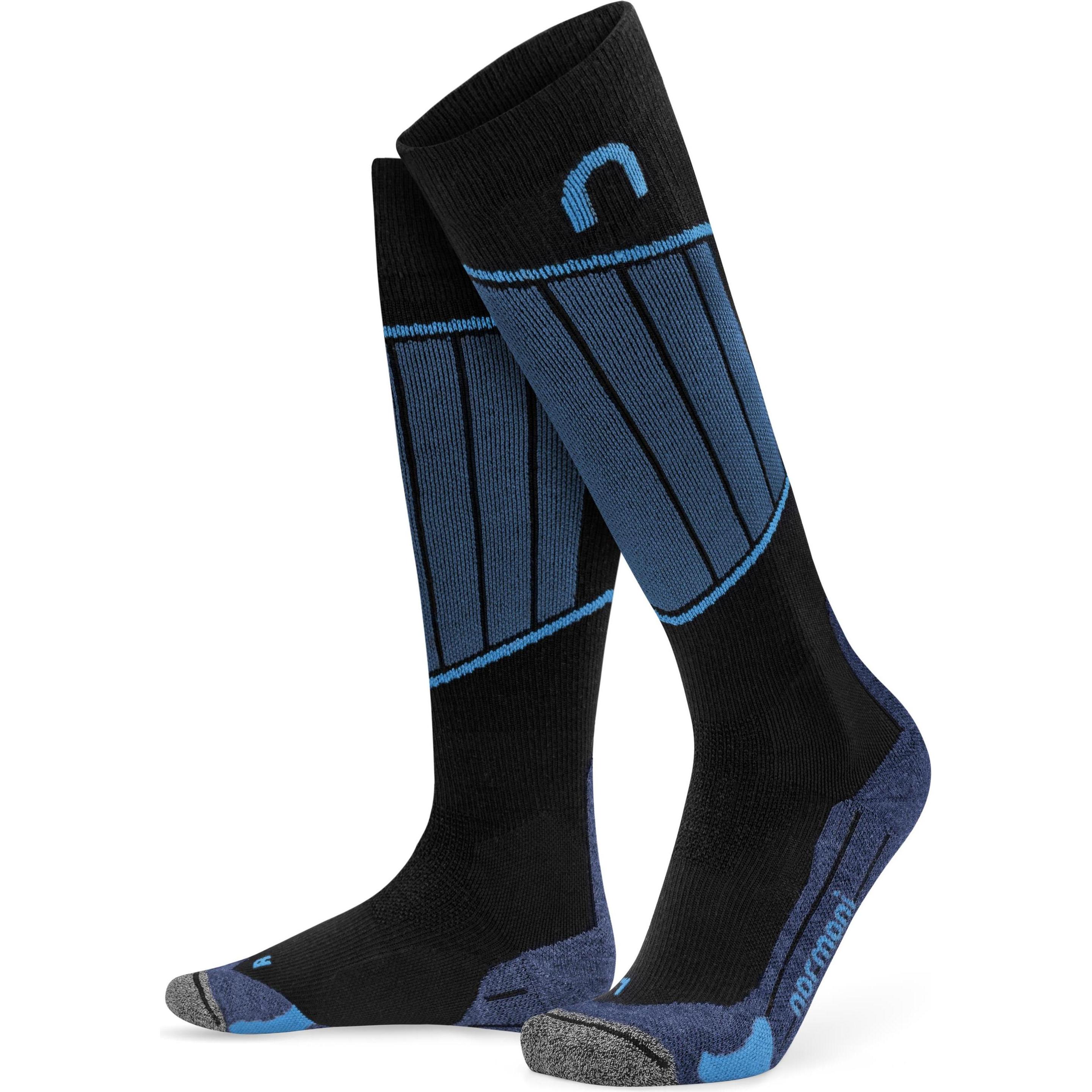 Normani, Herren, Socken, 2 Paar Merino Kompressionskniestrümpfe Darwin, Blau, (2er Pack, 47 - 50)
