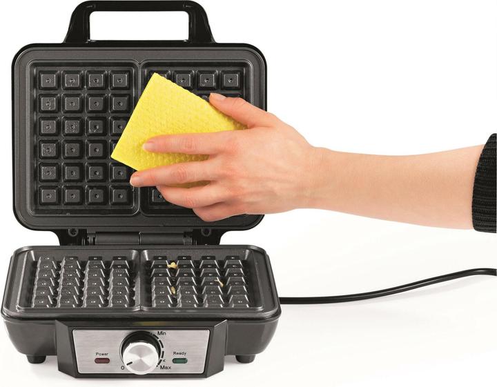 Produktbild Gourmetmaxx Waffeleisen Schwarz/Silber, Leistung: 1000 W, Anzahl pro