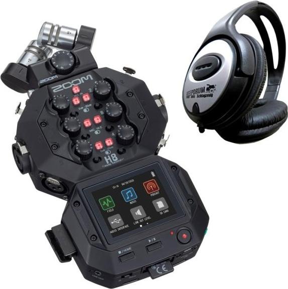 Actual product image Zoom H8 mobile audio recorder with headphones (Handheld)