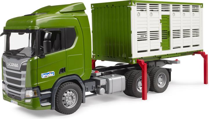 Actual product image Bruder Scania Super 560R animal transport truck with 1 cow