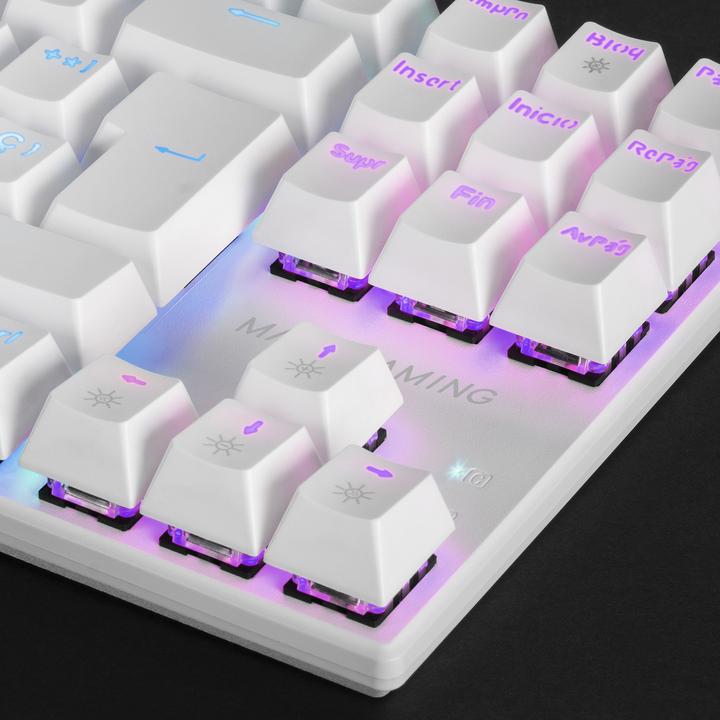 Actual product image Mars Gaming Clavier Gamer Mécanique (Blue Switch) Mk80 RGB (Blanc) (FR, Cable)
