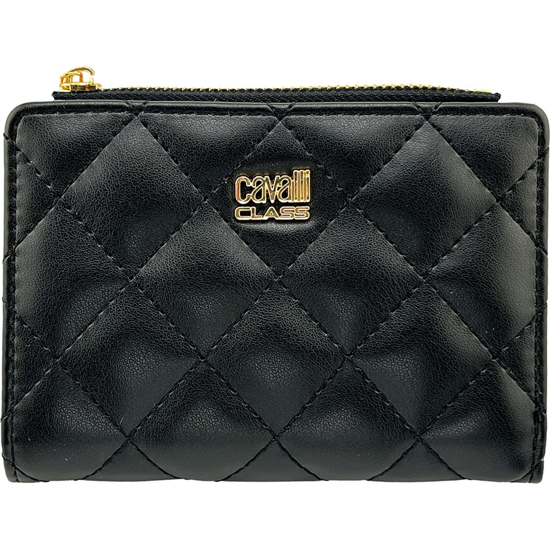Cavalli Class, Damen, Portemonnaie, Geldbörse 12.5 cm, Schwarz