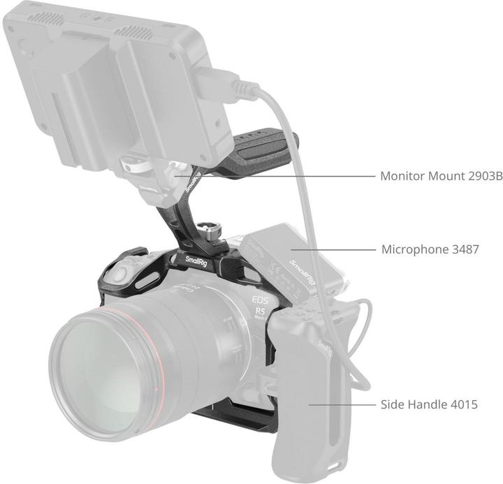 Productafbeelding SmallRig 4976 "Black Mamba" Cage Kit voor Canon EOS R5 Merk II (Kooi)