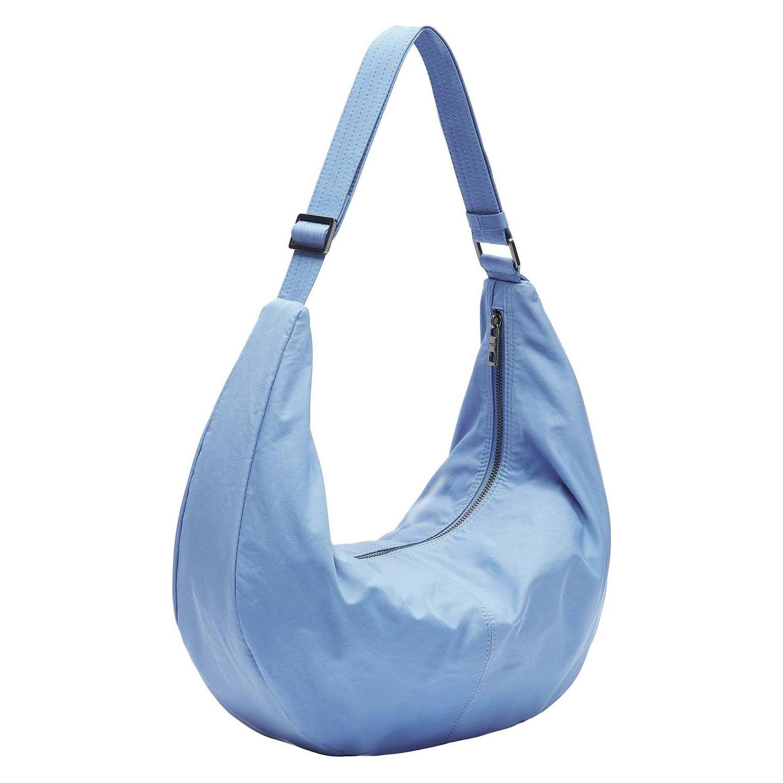 Liebeskind Berlin, Damen, Handtasche, Hobo Mittelgrosse Hobo-Bag Aus Nylon, Blau
