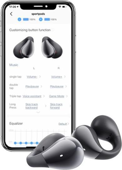 Actual product image Boompods Boomclip Pro Black (30 h, Wireless)