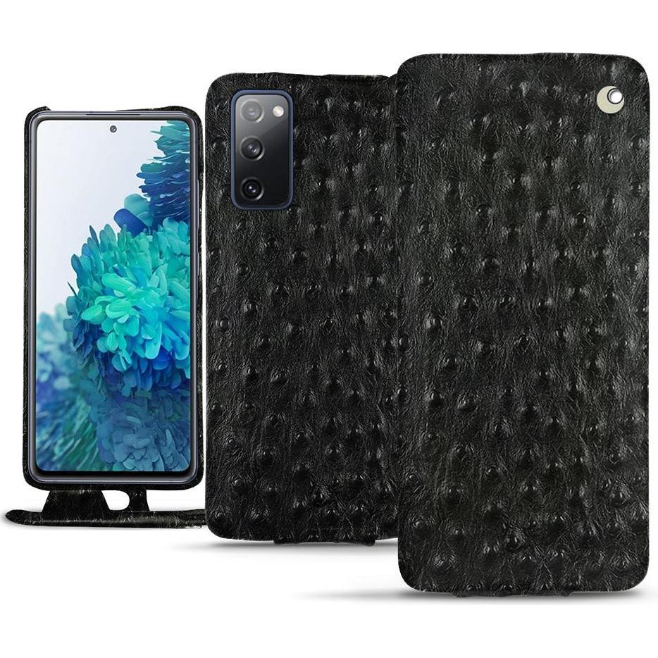 Noreve Lederschutzhülle vertikal (Samsung Galaxy S20 FE), Smartphone Hülle, Schwarz