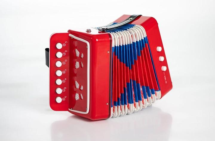Actual product image Boogie Bee accordion 7 keys (Dutch, English, French, German, Italian)