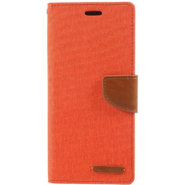 Thumbnail - Goospery Canvas Diary Series (Samsung Galaxy Note 8), Smartphone Hülle, Braun, Orange
