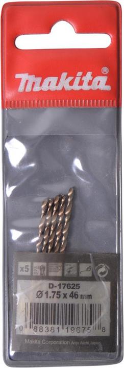Actual product image Makita Drill HSS-CO 1.75x46mm 5pcs. (1.75 millimetre)