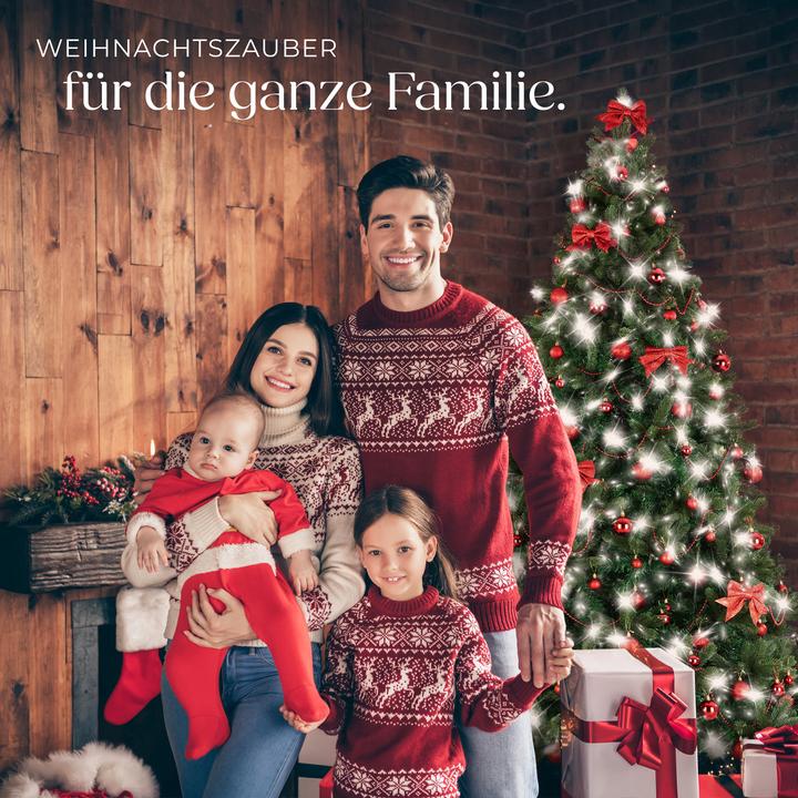 Immagine prodotto tectake Künstlicher Weihnachtsbaum Prancer, Spritzgussnadeln (210 cm)