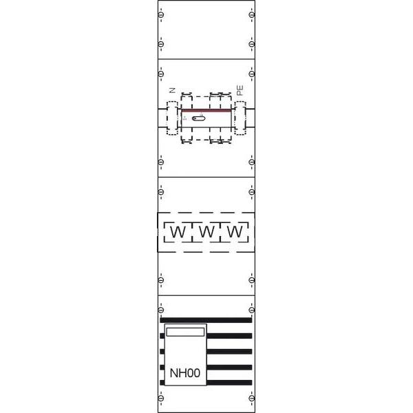 Striebel & John, Verteilerschrank Zubehör, STR KA4082 W Feld kpl. BH3