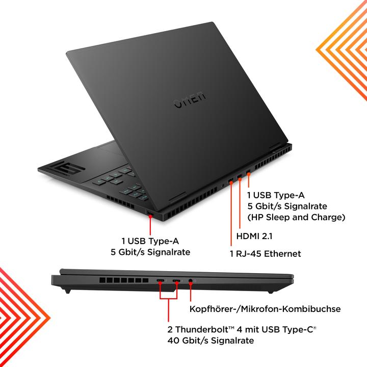 Immagine prodotto HP Omen Transcend 16-u0950nz (16", Intel Core i9-13900HX, 32 GB, 2000 GB, CH)