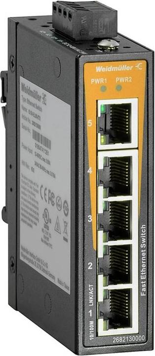 Produktbild Weidmüller WEI IE-SW-EL05-5TX Netzwerk Switch unmanaged Fast Ethernet Anzahl Ports 5x (5 Ports)