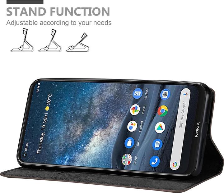Actual product image Cadorabo Book Invisible Magnet Cover (Nokia 8.3)