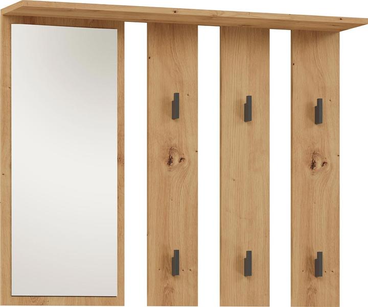 Image du produit Topeshop Cintre + miroir PARMA 100x15x.81 5 cm Chêne artisanal (1 x)
