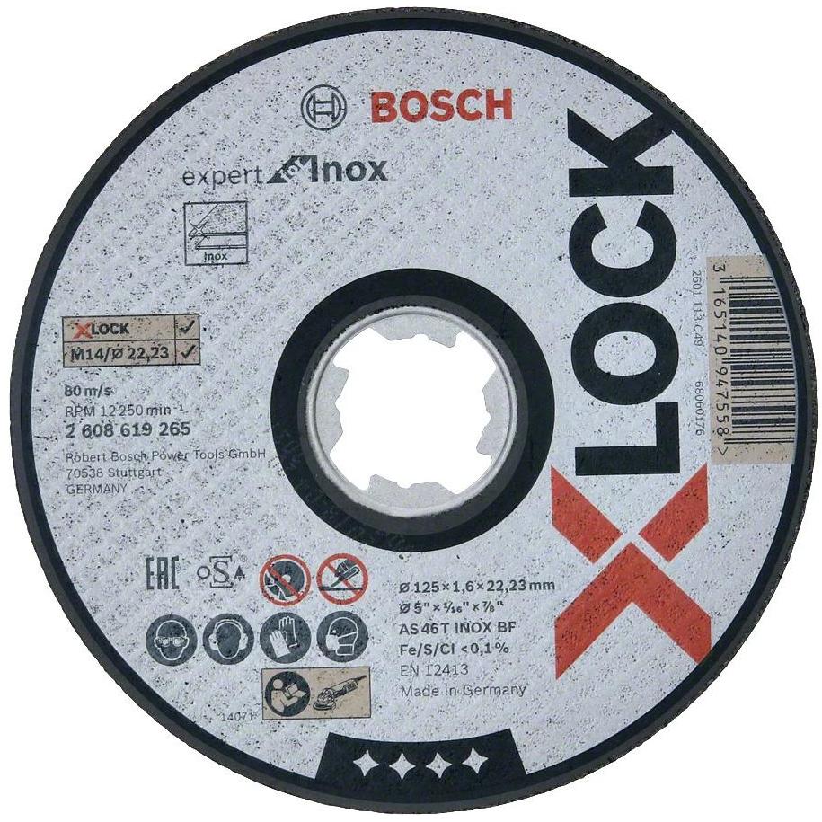 Bosch Professional Zubehör, Sägeblatt, PRO Stainless Steel and Metal X-Lock Trennscheibe, 125 x 1.6 x 22,23 mm