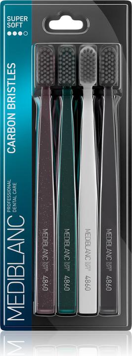 Mediblanc - Toothbrush with carbon bristles 4 pcs (Soft, 4x)