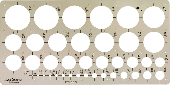 Linex Circle template (240 mm)