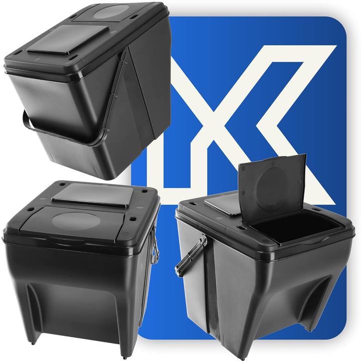 Produktbild Kadax 3-teiliges Recycling-Mülleimer-Set (3 x 25L) (75 l)