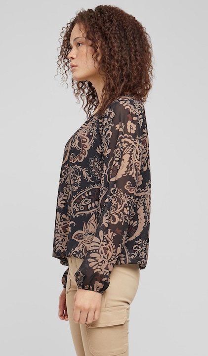 Produktbild Cloud 5ive Cloud5ive Damen Chiffon Bluse mit All Over Ornament Print (XS)