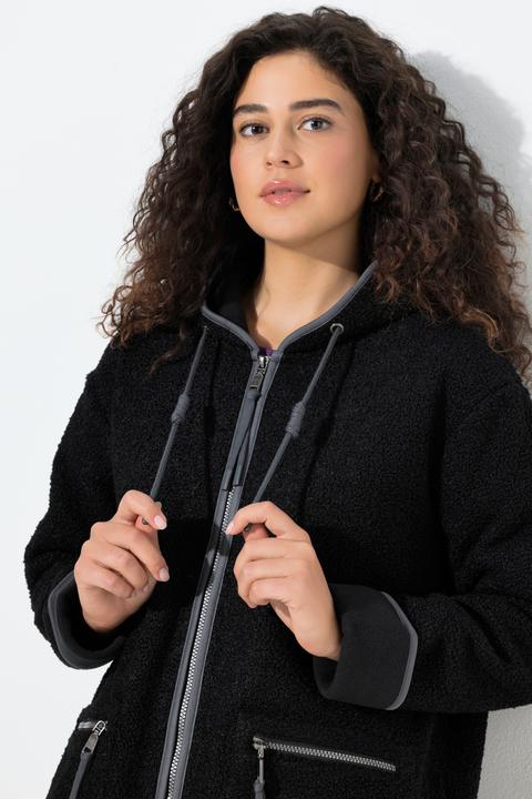 Produktbild Ulla Popken Teddyjacke, Kapuze, Zipptaschen, Fleecefutter (50)