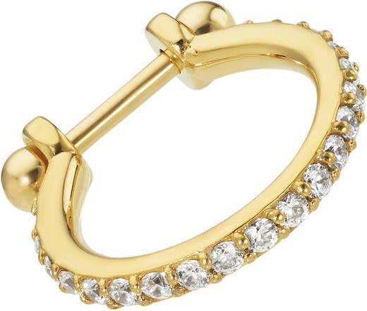 Bijouteria Ohrpiercing (PVD Beschichtung (goldfarbig), Swarovski Zirkonia, Chirurgenstahl 316L)