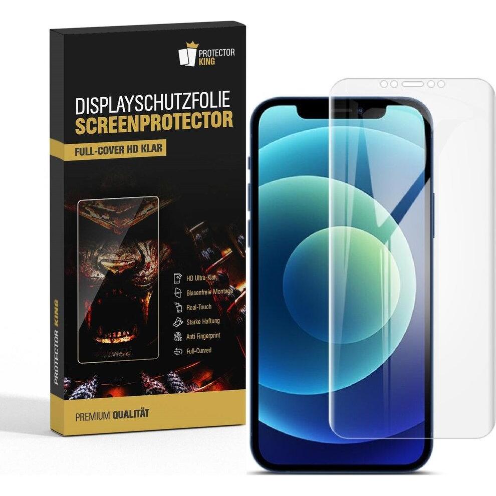 Protectorking 4x Premium Displayschutzfolie 3D KLAR (4 Stück, Apple iPhone 12), Smartphone Schutzfolie