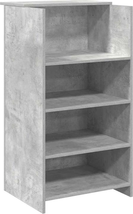 Actual product image VidaXL Reception counter concrete grey 155x50x103.5 cm wood-based reception counter