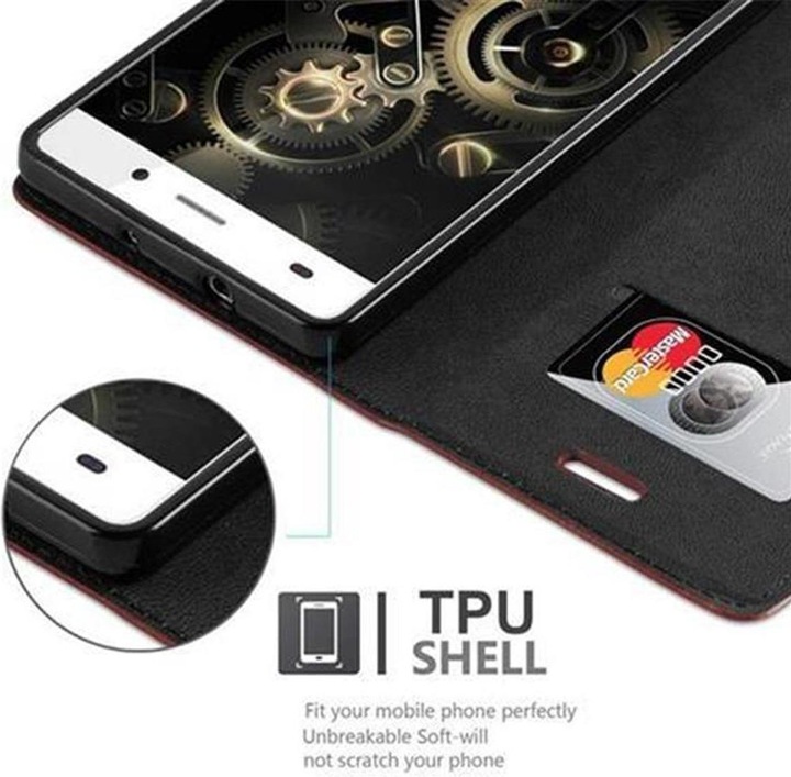 Actual product image Cadorabo Book Invisible Magnet Cover (Huawei P8 Lite)