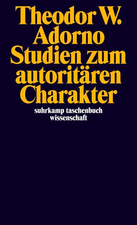 Produktbild Studien zum autoritären Charakter (Deutsch, Theodor W. Adorno, 1995)