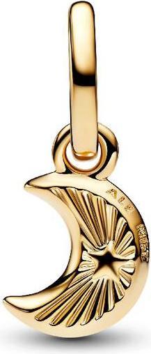 Actual product image Pandora White Crescent Moon Mini Dangle Charm (Resin (synthetic resin), Stainless steel)