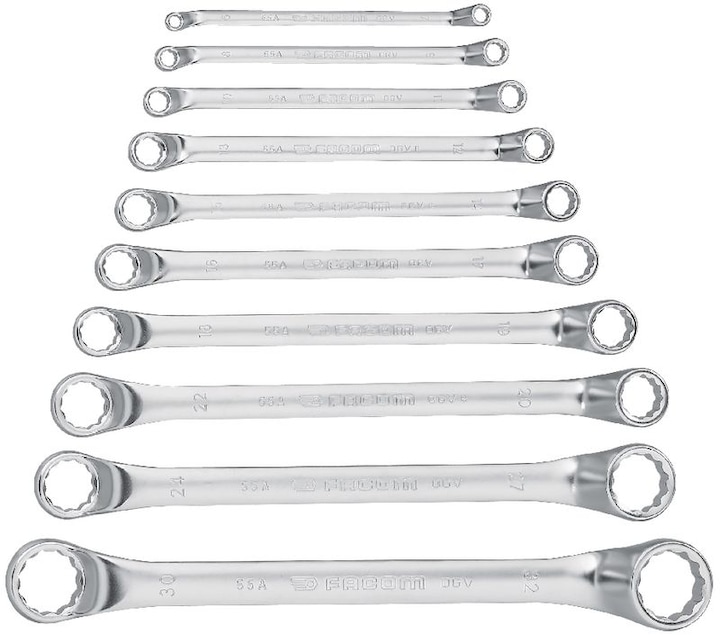 Immagine prodotto Facom Set di chiavi a doppio anello (32 mm, 18 mm, 11 mm, 12 mm, 20 mm, 19 mm, 27 mm, 15 mm, 13 mm, 25 mm, 6 mm, 21 mm, 7 mm, 14 mm, 29 mm, 8 mm, 10 mm, 30 mm, 23 mm, 26 mm, 22 mm, 17 mm, 28 mm, 9 mm, 16 mm, 24 mm, 31 mm)