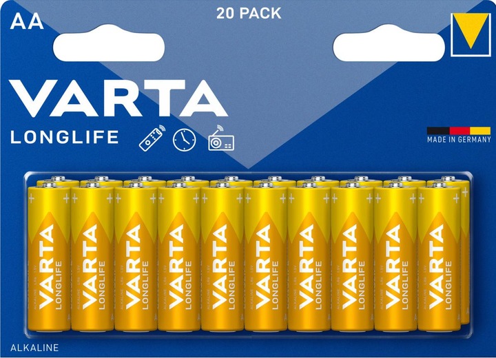 Immagine prodotto Varta Longlife (20 pz., AA, 2800 mAh)