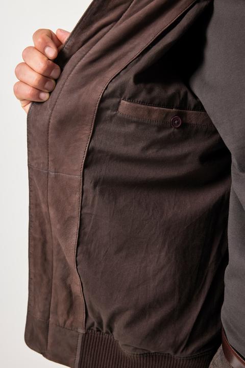 Produktbild JP1880 Leder-Blouson, Leder - Lamm Nubuk, Collegekragen, bis 7XL (7XL)