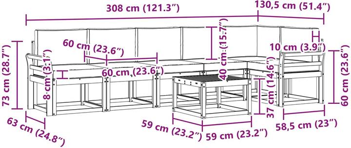 Produktbild vidaXL Outdoor-Sofa
