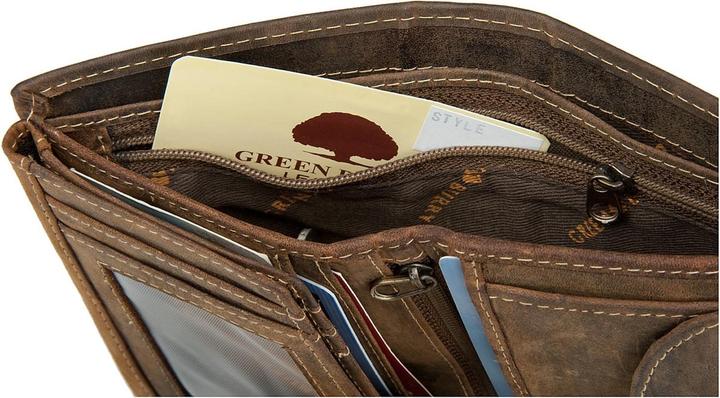 Produktbild Greenburry Vintage Geldbörse RFID Leder 10 cm