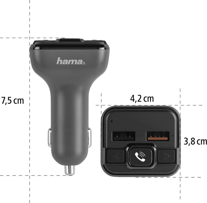 Immagine prodotto Hama Trasmettitore FM con Bluetooth® e funzione vivavoce
