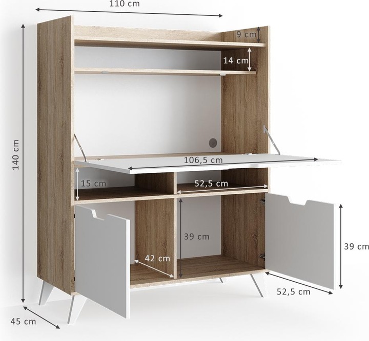 Immagine prodotto Vicco Schreibtisch Berdi (110 x 45 x 140 cm)